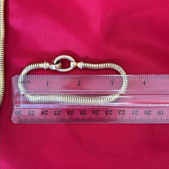 Gold Snake Chain Necklace and Bracelet set - Picture 4 of 4